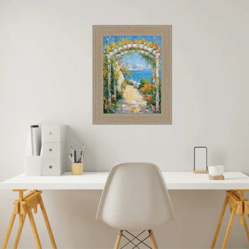 25x25 Frame Wide Rustic Light White Grain Wood Picture Frame