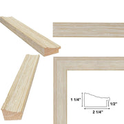 20x40 Frame Wide Rustic Wood Grain White Wash Picture Frame