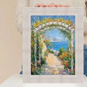 30x36 Frame Wide Rustic Wood Grain White Wash Picture Frame