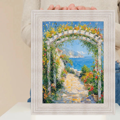 30x36 Frame Wide Rustic Wood Grain White Wash Picture Frame