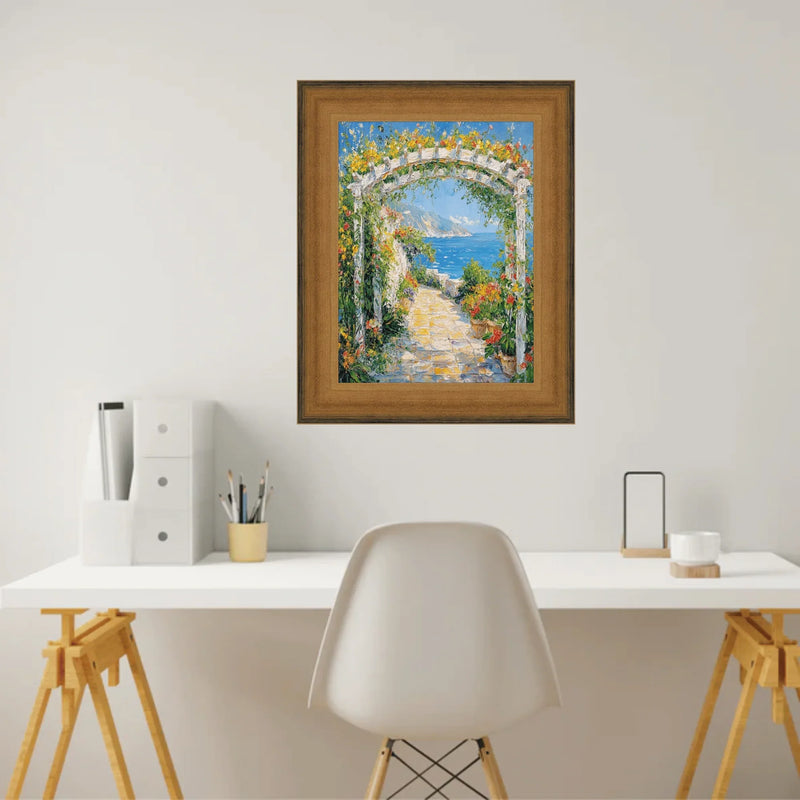 11x11 Frame Wide Scoop Brushed Gold Picture Frame