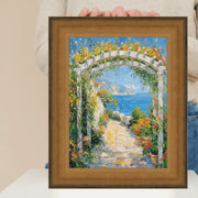 12x36 Frame Wide Scoop Brushed Gold Picture Frame