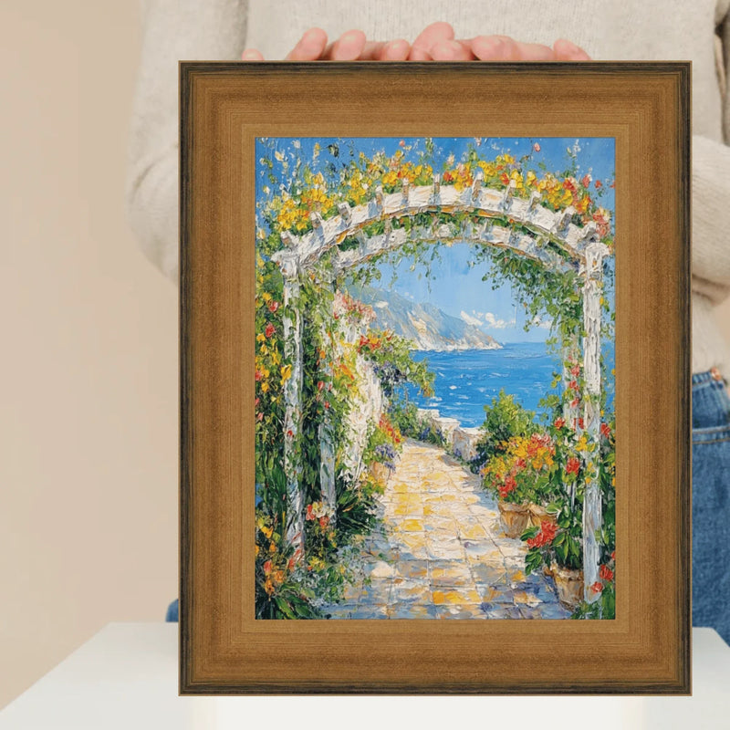 30x36 Frame Wide Scoop Brushed Gold Picture Frame