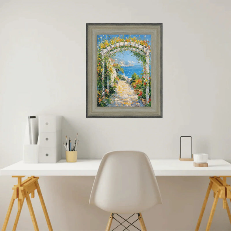 24x24 Frame Wide Scoop Brushed Silver Picture Frame