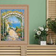 30x40 Frame Wide Silver Leaf Scoop With Beads Picture Frame