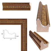 22x30 Frame Traditional Italian Carved Ornate Gold Leaf Picture Frame