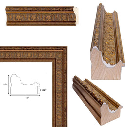 13x19 Frame Traditional Italian Carved Ornate Gold Leaf Picture Frame