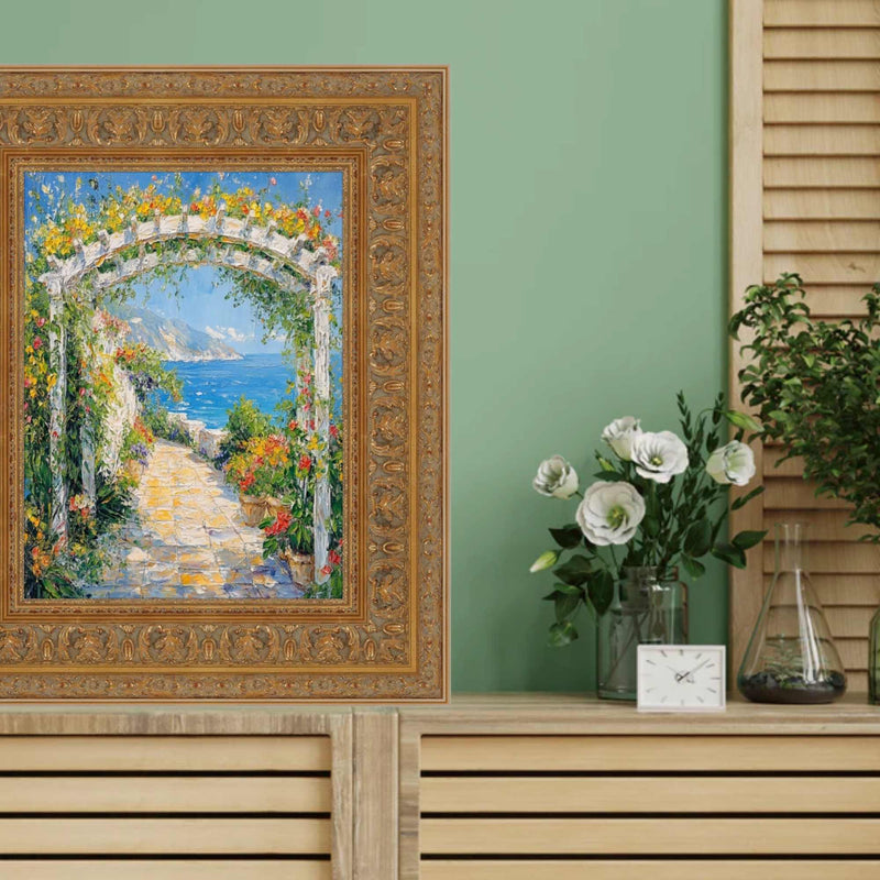 13x16 Frame Traditional Italian Carved Ornate Gold Leaf Picture Frame