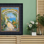 24x48 Frame Wide Venetian Black With Gold Luxury Picture Frame