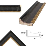 Wide Venetian Black With Gold Luxury Picture Frame Office