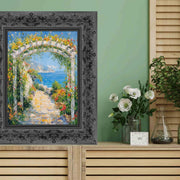 12x14 Frame Wide Vintage Antique Black Floral Picture Frame