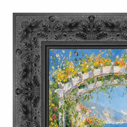 24x48 Frame Wide Vintage Antique Black Floral Picture Frame
