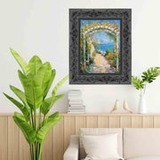 Wide Vintage Antique Black Floral Picture Frame Office Décor