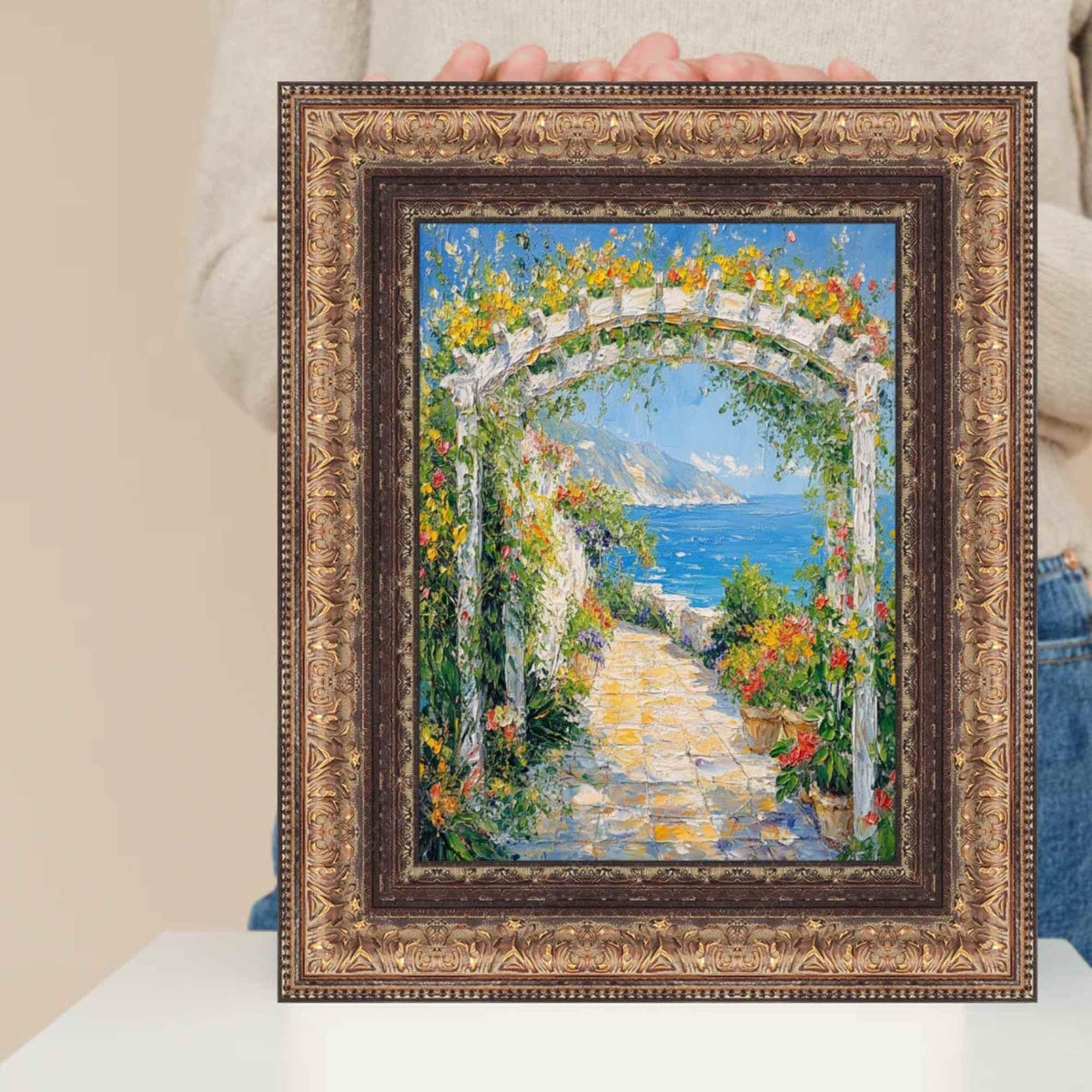 12x20 Frame Wide Vintage Spanish Gold Ornate Picture Frame