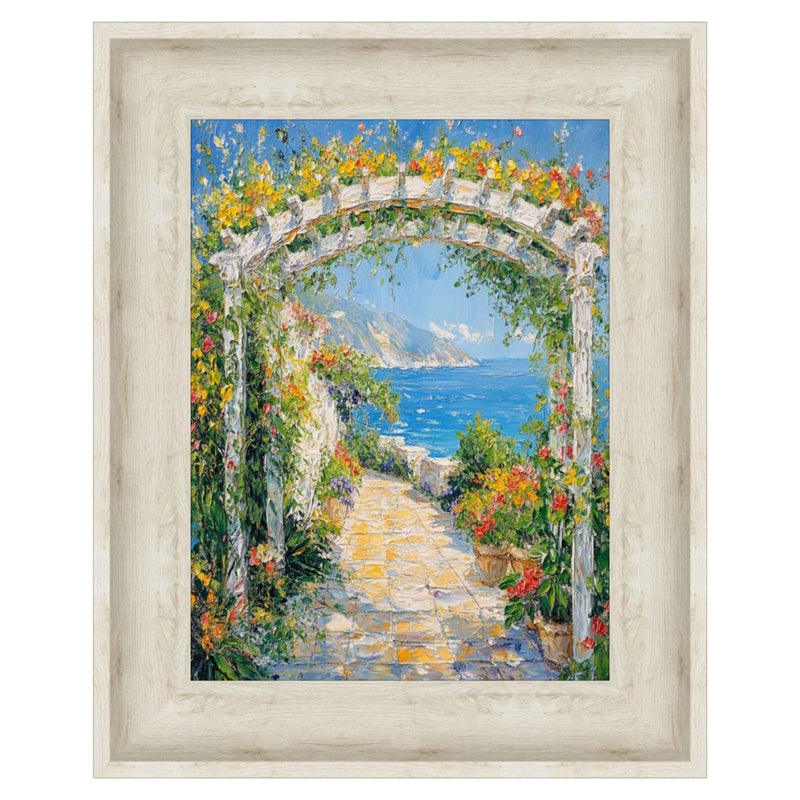 30x30 Frame Wide White Wash Scoop Wooden Picture Frame