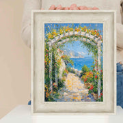 17x25 Frame Wide White Wash Scoop Wooden Picture Frame