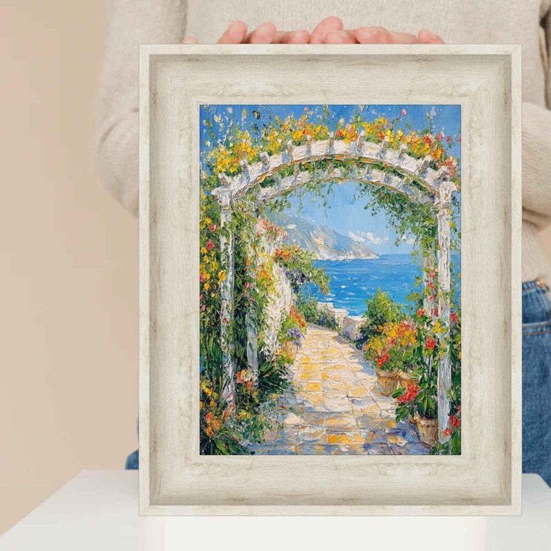 20x24 Frame Wide White Wash Scoop Wooden Picture Frame