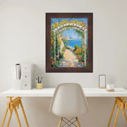 27x40 Frame Wood Grain Mahogany Ven Slope Picture Frame