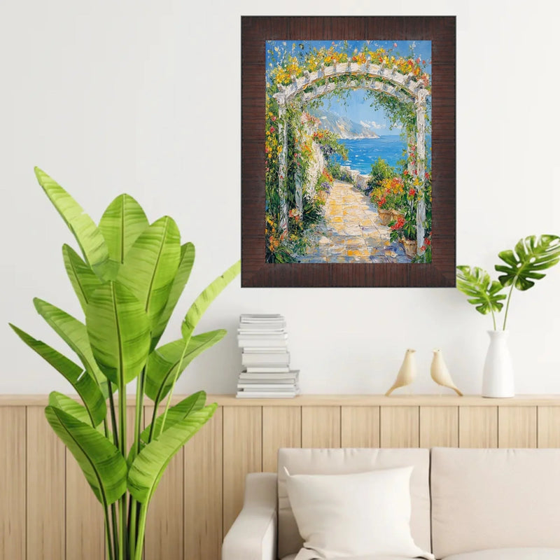 30x30 Frame Wood Grain Mahogany Ven Slope Picture Frame