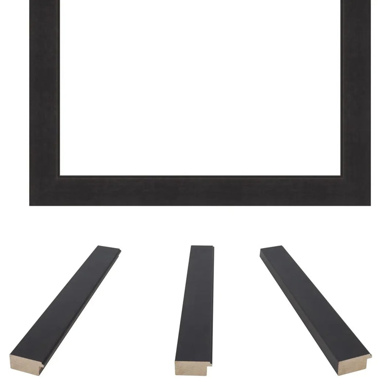 Wood Charcoal Picture Frame - Flat Modern Framing