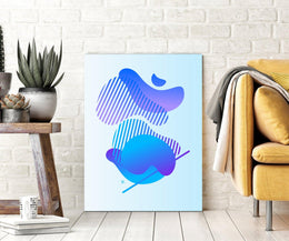 Abstract Artwork Blue Color Wall Decor P Canvas Prints Framed art - Modern Memory Design Picture frames - New Jersey Frame shop custom framing