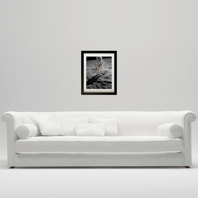 Apollo 11 Astronaut Space Walk Moon Framed art print decor Vertical - Modern Memory Design Picture frames - New Jersey Frame shop custom framing