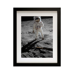 Apollo 11 Astronaut Space Walk Moon Framed art print decor Vertical - Modern Memory Design Picture frames - New Jersey Frame shop custom framing