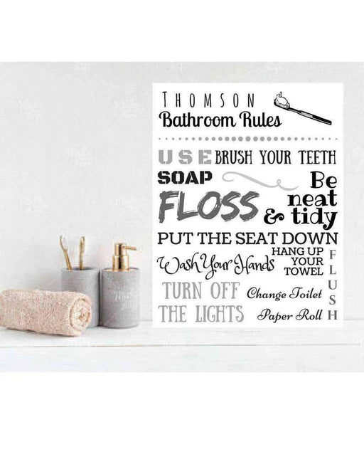 Bathroom Custom Bathroom Rules Framed - Modern Memory Design Picture frames - New Jersey Frame shop custom framing