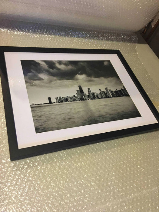 Chicago waterfront art print framed
