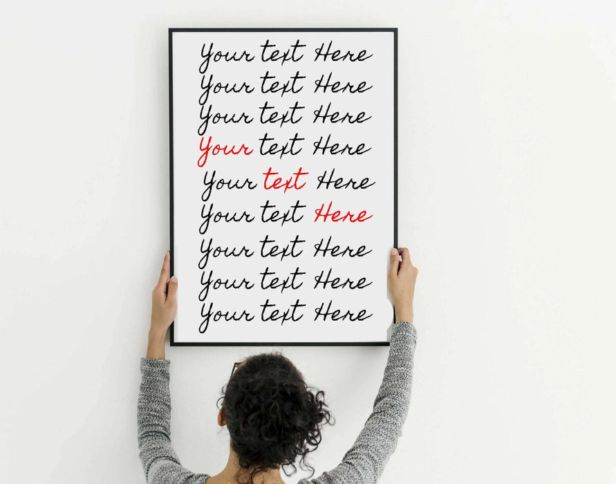 Framed quote art print sign