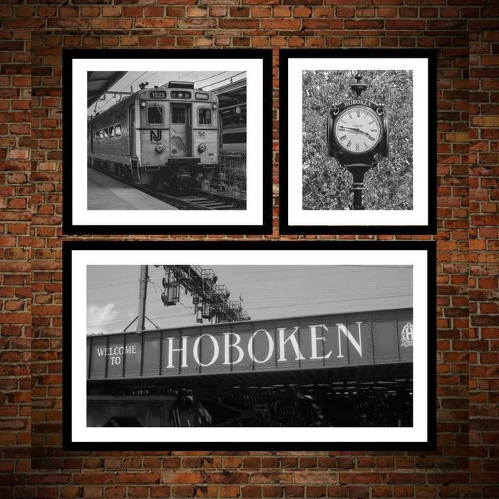 Hoboken Picture frame art Set of 3 Hoboken New Jersey — Modern Memory  Design Picture frames