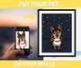 Pet portrait custom personalized framed art print for home decor