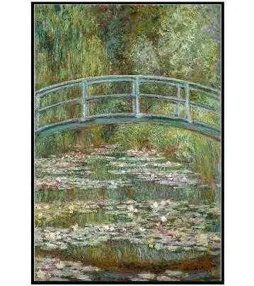 Pink Harmony The Waterlily Pond by Claude Monet Framed art print decor