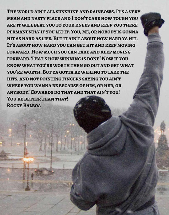 Rocky Balboa Poster Framed Wall Art Inspirational