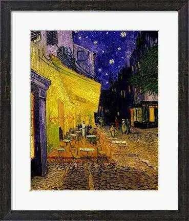 Artwork Vincent van Gogh Framed Art Cafe Terrace At Night art - Modern Memory Design Picture frames - New Jersey Frame shop custom framing