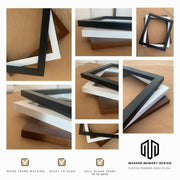 Black 37x24 Picture Frame | Slim Black Frame for Photos or Posters Art