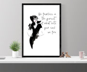 Be fearless in the pursuit Fearless girl statue fashion wall art gift for her feminist gift Girl Boss - Modern Memory Design Picture frames - New Jersey Frame shop custom framing