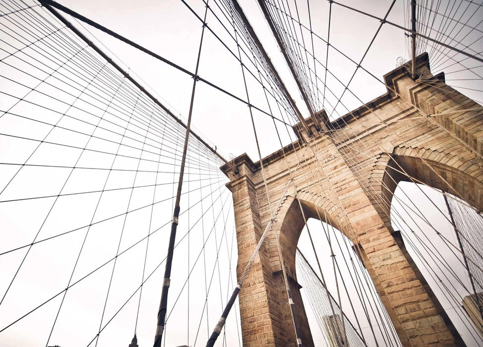 Brooklyn bridge Framed art print New York City black and white