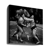 Don't touch my face! by Gunarto Song Square Canvas Print Art for Modern Home Decor. Decorate your office or living room with canvas artwork