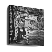 Piano player by Wilma Wijers Smeets Square Canvas Print Art for Modern Home Decor. Decorate your office or living room with canvas artwork