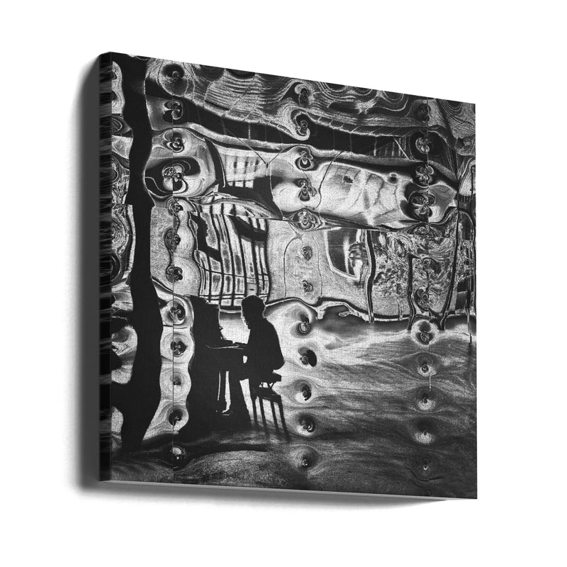 Piano player by Wilma Wijers Smeets Square Canvas Print Art for Modern Home Decor. Decorate your office or living room with canvas artwork