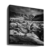 The Black Glacier by George Digalakis Square Canvas Print Art for Modern Home Decor. Decorate your office or living room with canvas artwork
