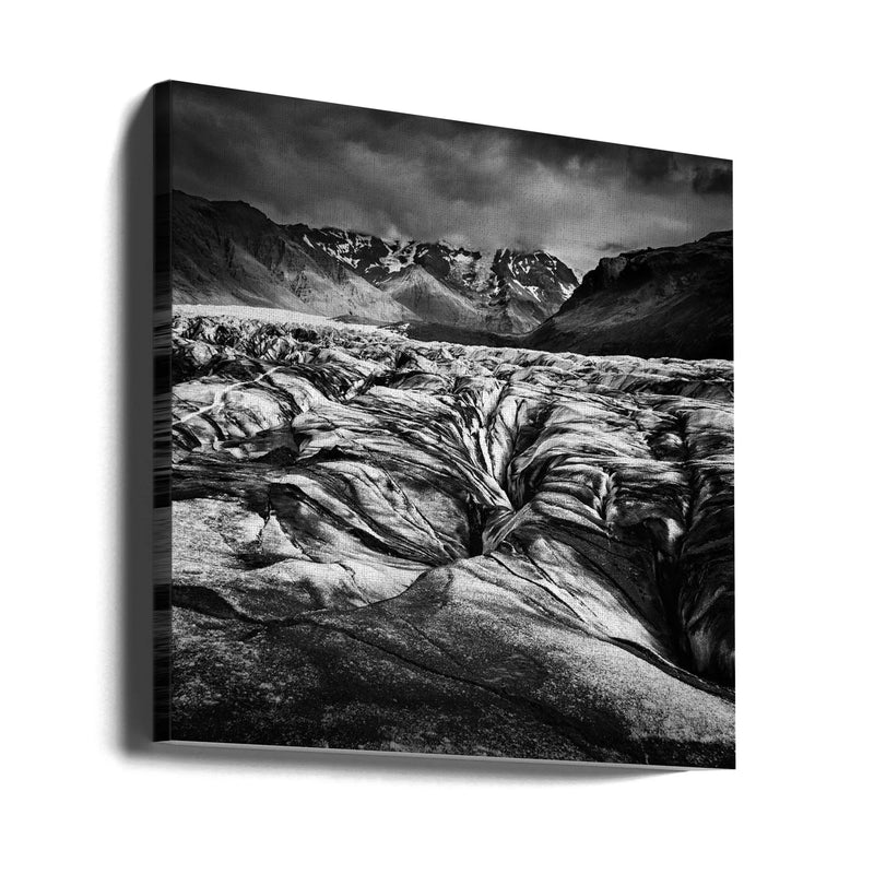 The Black Glacier by George Digalakis Square Canvas Print Art for Modern Home Decor. Decorate your office or living room with canvas artwork