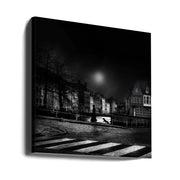 Moonlight stroll by Piet Flour Square Canvas Print Art for Modern Home Decor. Decorate your office or living room with canvas artwork