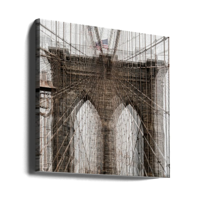 bbrriiddggee by Peter Pfeiffer Square Canvas Print Art for Modern Home Decor. Decorate your office or living room with canvas artwork