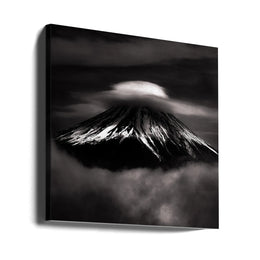 The last Fujiyama in Heisei by Masayuki Nozaki Square Canvas Print Art for Modern Home Decor. Decorate your office or living room with canvas artwork