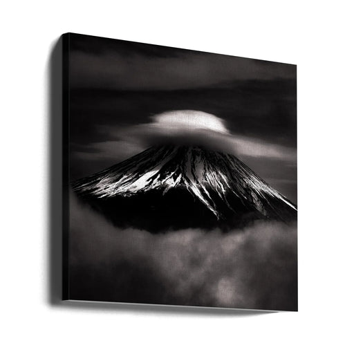 The last Fujiyama in Heisei by Masayuki Nozaki Square Canvas Print Art for Modern Home Decor. Decorate your office or living room with canvas artwork