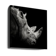Rhino by Christian Meermann Square Canvas Print Art for Modern Home Decor. Decorate your office or living room with canvas artwork