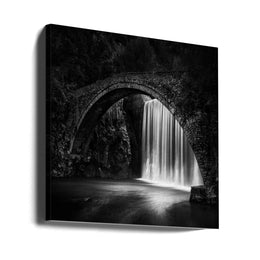 Paleokaria Waterfall by George Digalakis Square Canvas Print Art for Modern Home Decor. Decorate your office or living room with canvas artwork