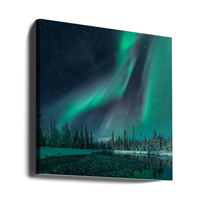 Music of the Heavenly Organ by Haim Rosenfeld Square Canvas Print Art for Modern Home Decor. Decorate your office or living room with canvas artwork